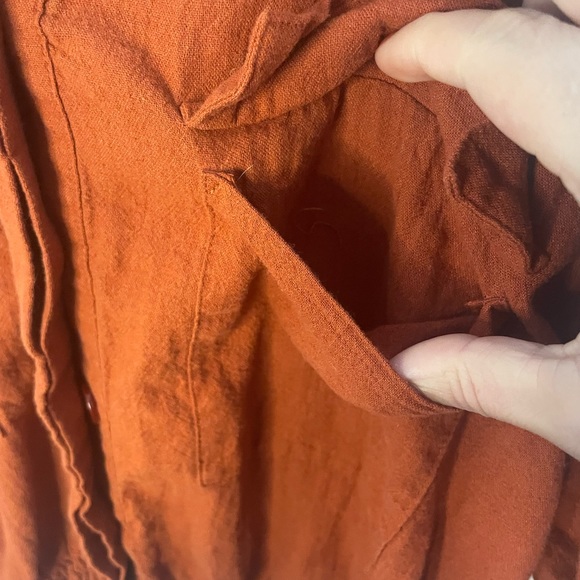 Women’s Mossimo Orange Long Sleeve Shirt Size Medium - Picture 4 of 9